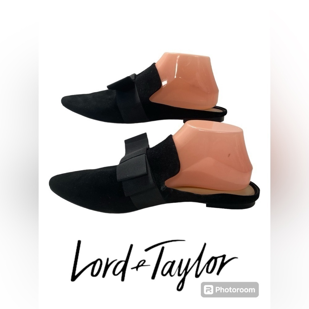 Lord & Taylor Suede Mule Flats GUC